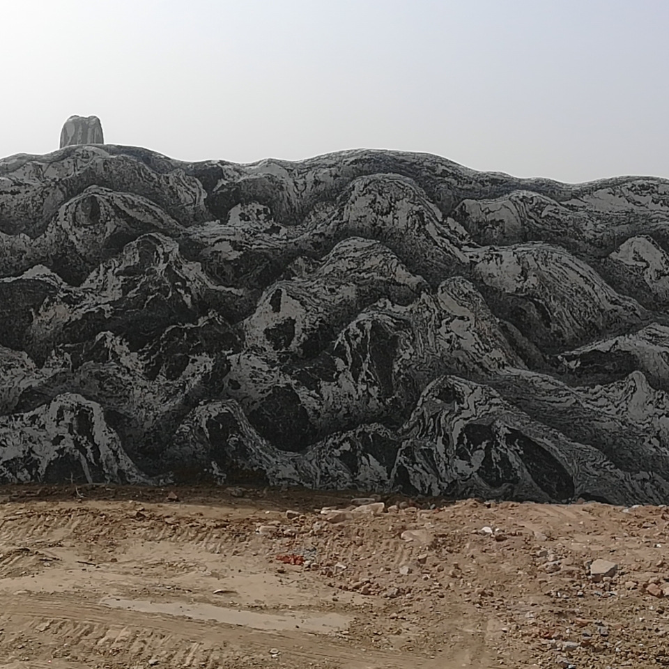 泰山石切片自然景观石 景观区造景石自然风景石摆件