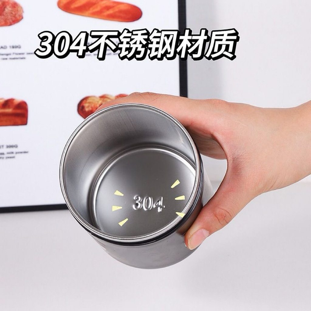 奢黑雙飲款牛奶咖啡杯304不鏽鋼杯隨手杯雙層隔熱帶蓋車載吸管杯