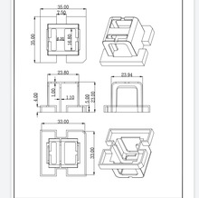 ETD34外壳 变压器骨架 电木骨架定制批发