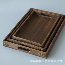 现货桐木茶盘禅意茶具茶杯托盘客厅待客茶水盘香炉香薰收纳盘餐盘