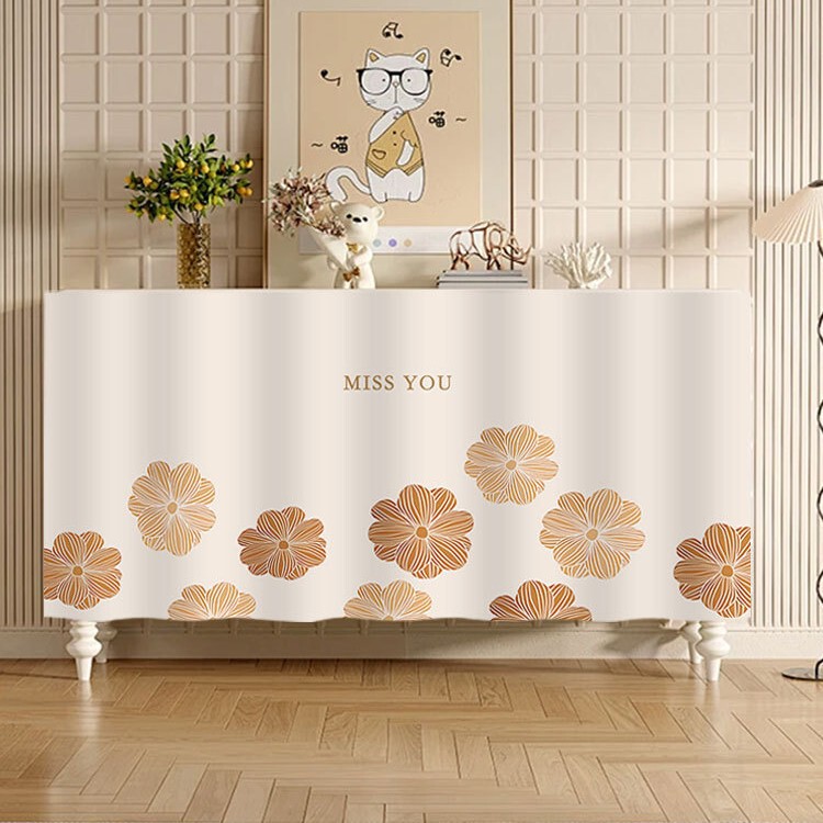 Cabinet Cover Curtain, Kitchen Clutter Concealing Curtain, Cabinet No-Drill Cloth Curtain, Doorless Cabinet Dustproof Curtain, Magic Tape Curtain