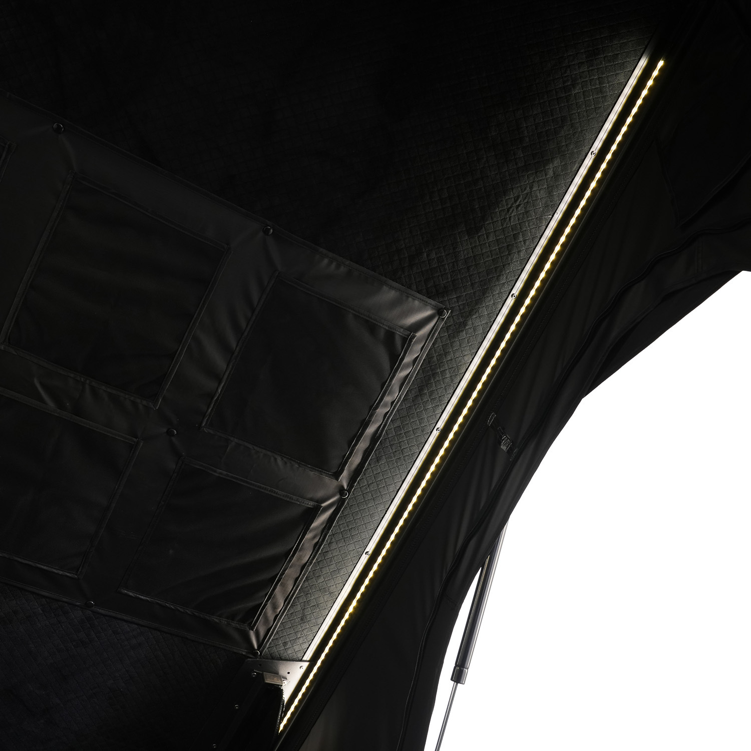 Aluminum Triangular Elevated Roof Tent, Rainproof and Sunshade, Outdoor Quick-Open Hard-Core Off-Road Vehicle Tent