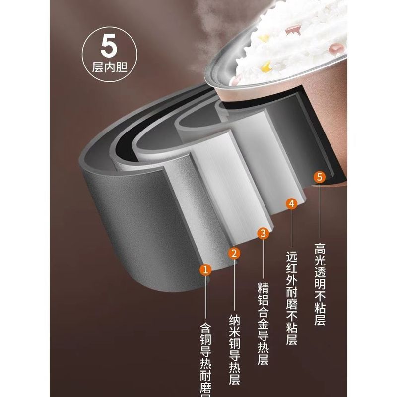九陽炊飯器F-40FZ815B家庭用4リットル多機能保温予約銅晶内胆炊飯器プレゼント|undefined