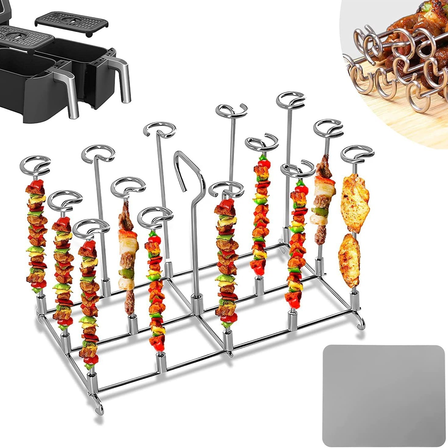 Airfryer freidora aire accesorios cuadrado taladro parrilla Ninja Foodi