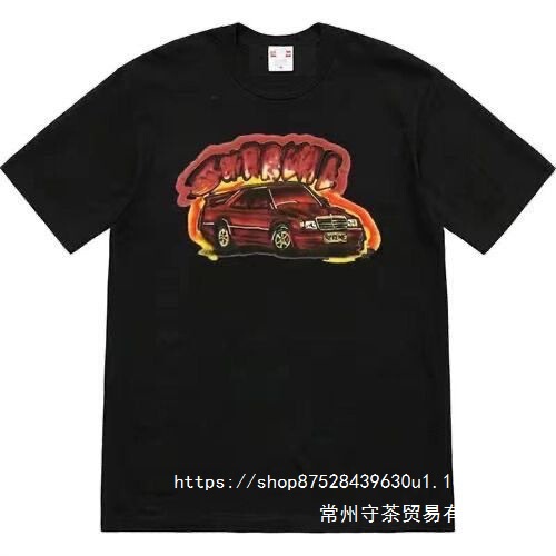 In-Stock High Version Trendy American Summer Cotton Racing Print Classic Pattern Cotton Shorts Wholesale