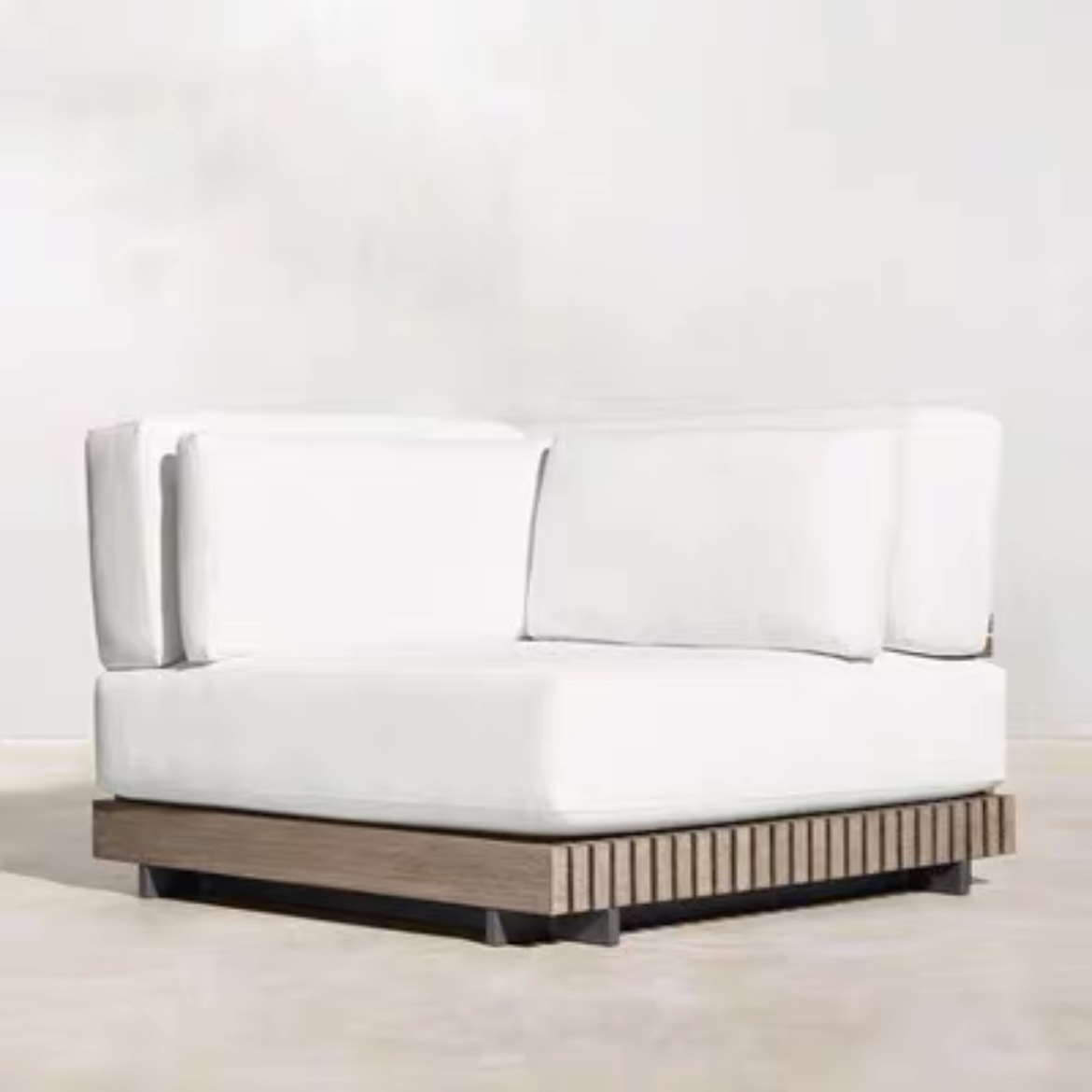 Villa al aire libre sofá de madera maciza impermeable solar diseñador patio jardín sala de sol al aire libre muebles de ocio de teca