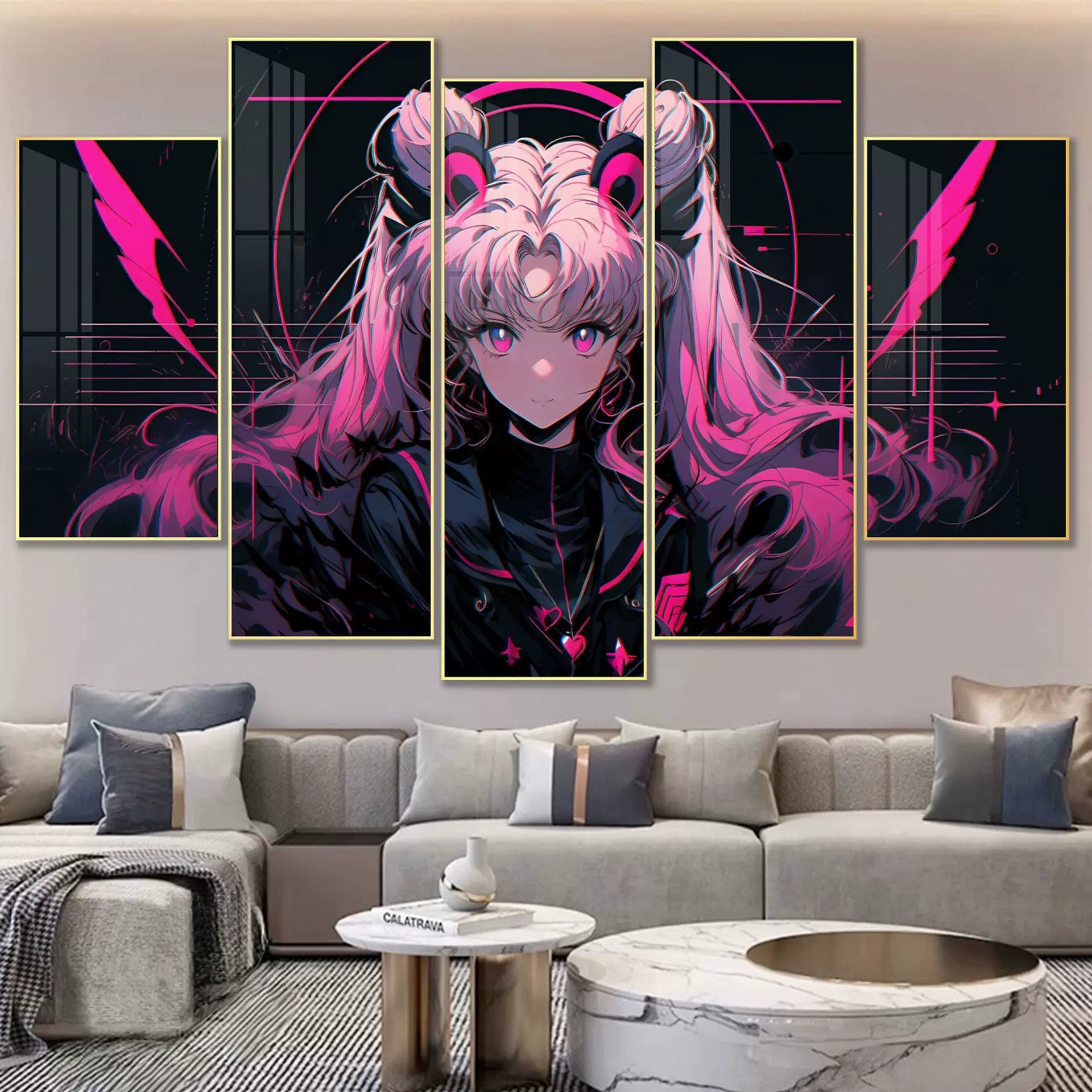 美少女战士挂画二次元动漫水兵月装饰画客厅墙面电竞酒店卡通壁画