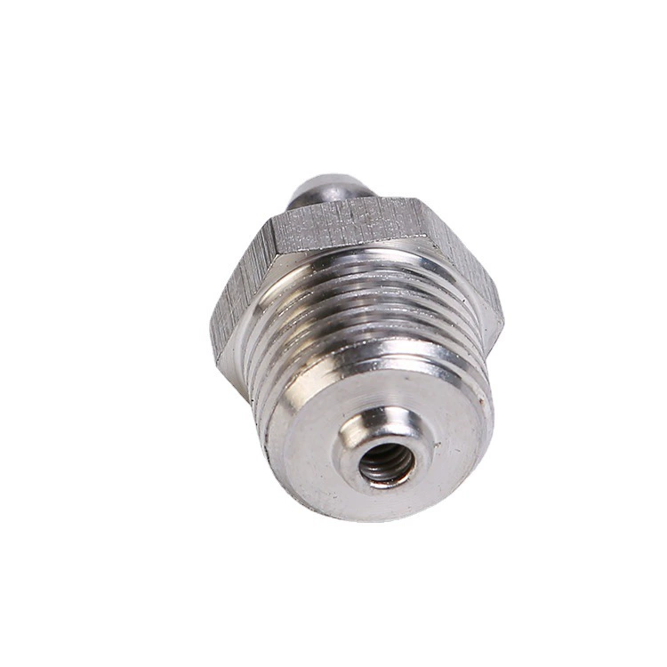 Manufacturer wholesale carbon steel straight oil mouth white zinc butter injection oil mouth direct -pass pressure cup nickel -plated nickel -plated iron oil mouth