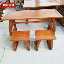 培训机构书法桌子实木简约练字桌毛笔桌实木幼儿园学生书画桌定制