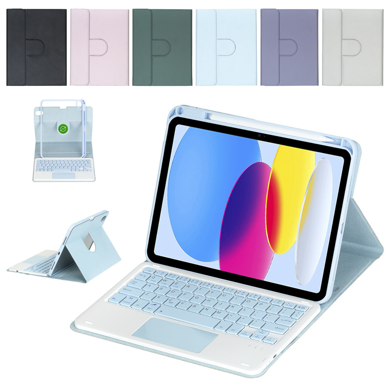 Suitable for Ipad11A16 Tablet Protective Case Air510.9 Rotating Leather Case Pro11 Gradient Backlit Bluetooth Keyboard