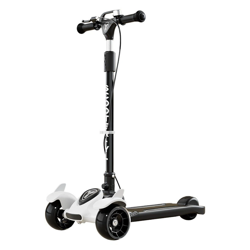 Большой детский скутер Flash Teenager Одноногий скутер Трехколесный ручной тормоз Складной скутер-скутер