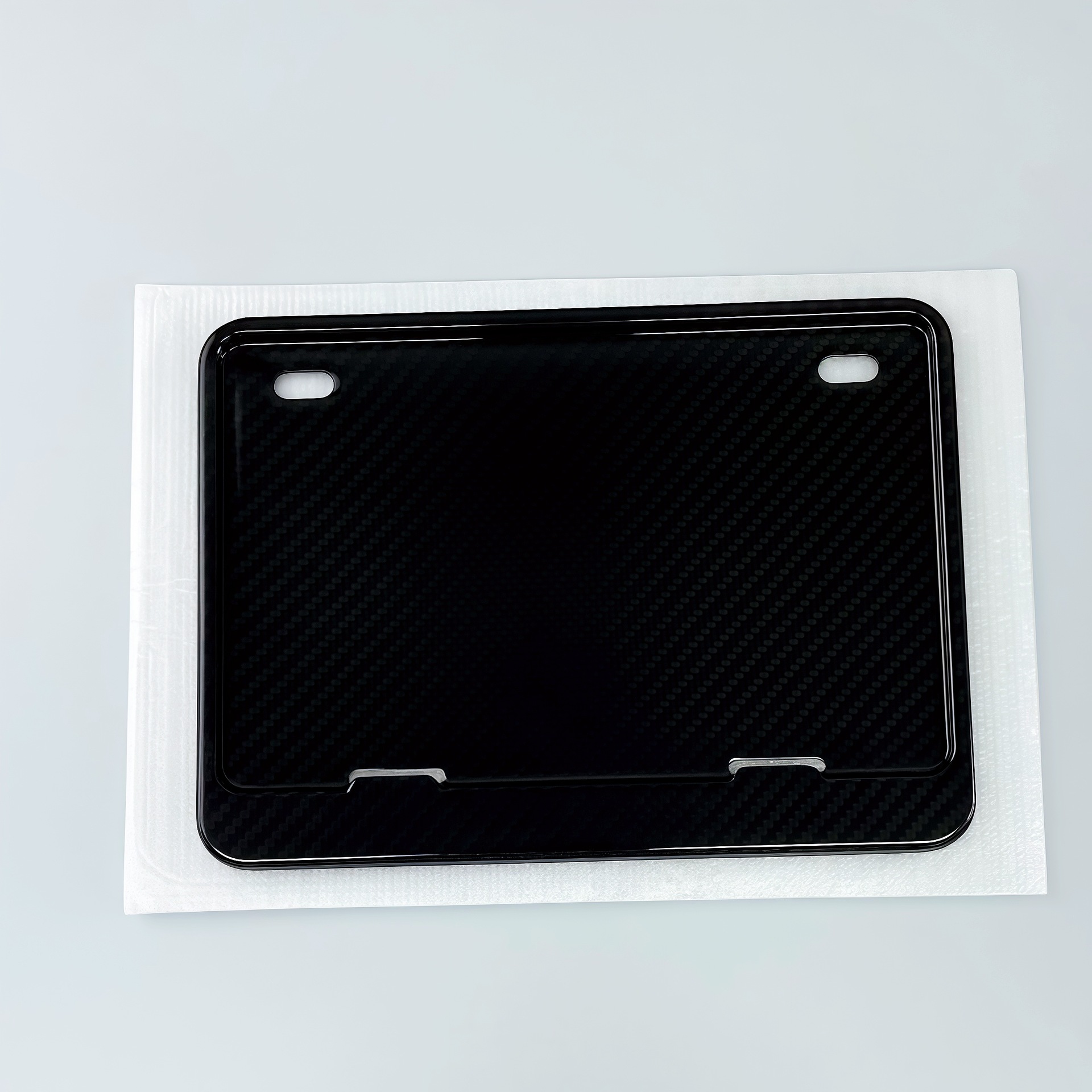 Genuine carbon fiber motorcycle license plate frame, license plate protector, advertising sign frame, and vehicle number plate frame for modification