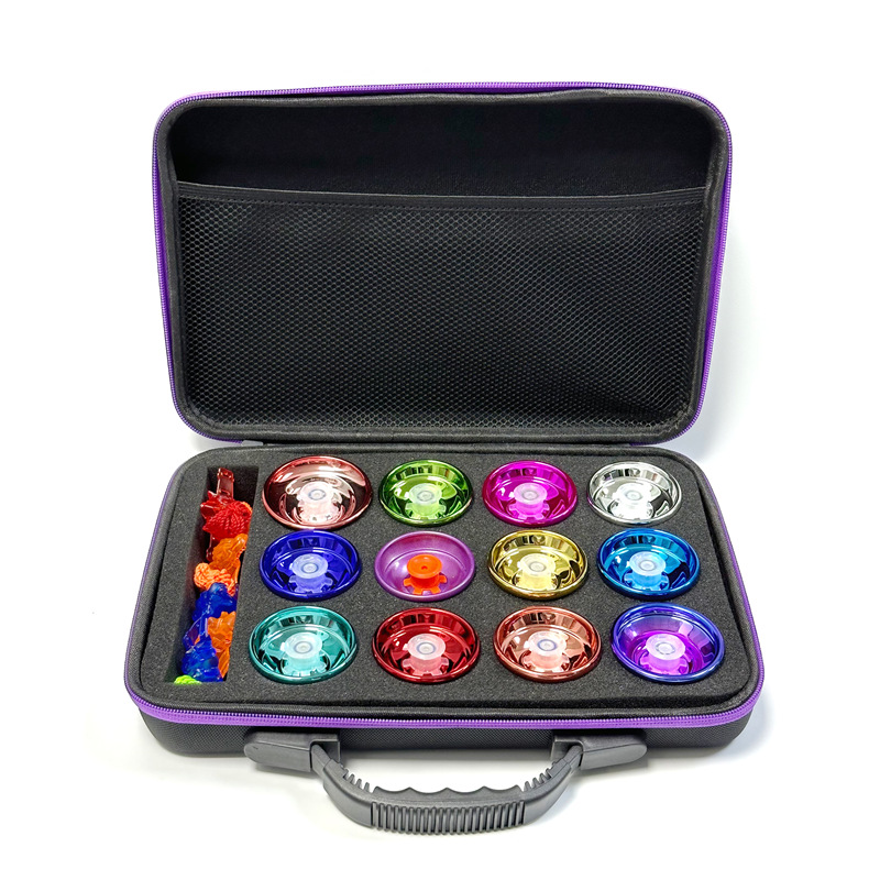 Bolsa de almacenamiento de bolas de yoyo multifuncional de 1-12 orificios Bolsa de bolas de amortiguación de vibraciones de punto Caja de almacenamiento de EVA Caja de colección portátil