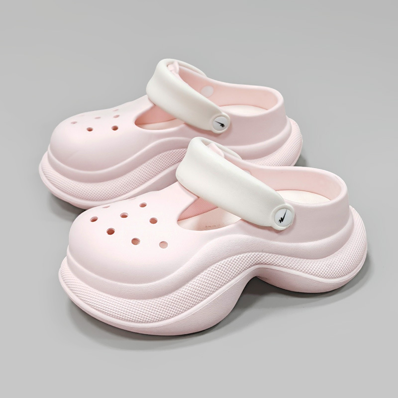 Ch1610 Süße Clogs mit dicken Sohlen für den Außenbereich, 2025 neue rutschfeste Strandsandalen mit geschlossener Zehenpartie für Damen, Sommer_voghion.com