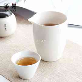 D8T7陶瓷公道杯/茶海分茶器功夫茶具配件过滤带茶漏套装杯家用公