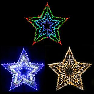 Christmas snowflake window silhouette light interior decoration luminous star window light waterproof battery box 50LED color light string