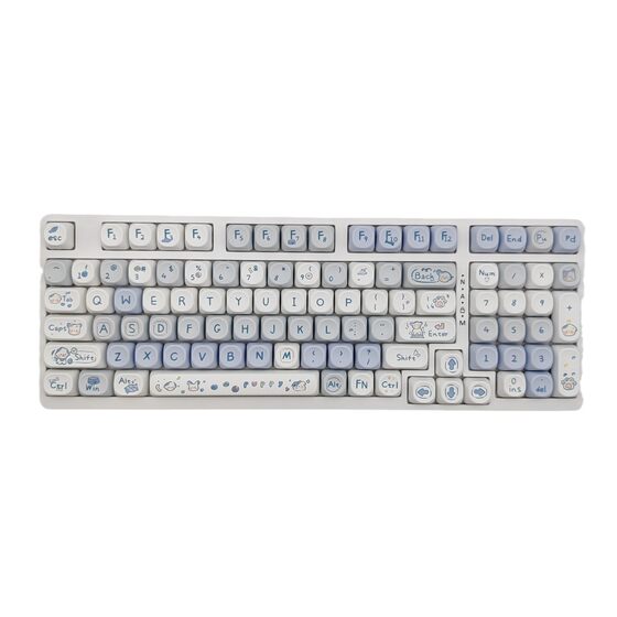 Puppy not white key cap MOA height PBT sublimation mechanical keyboard key cap cute customized personality full set