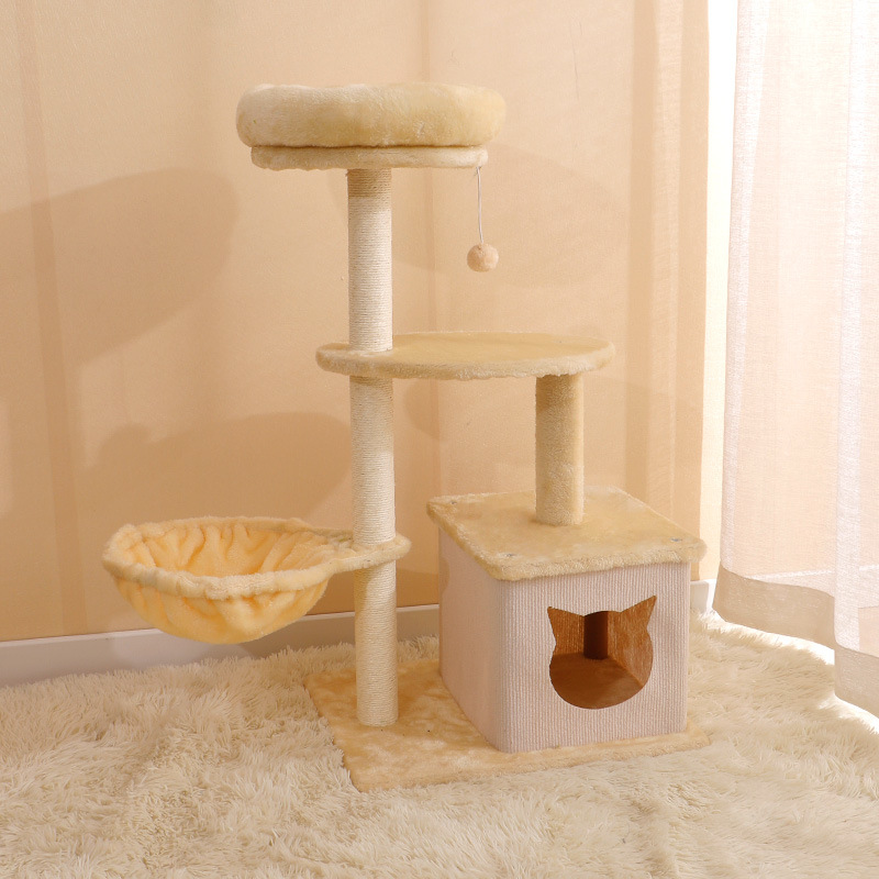 Fuente transfronteriza gato escalada estante gato nido de gato árbol integrado multicapa gato escalada estante columna columna gato escalada