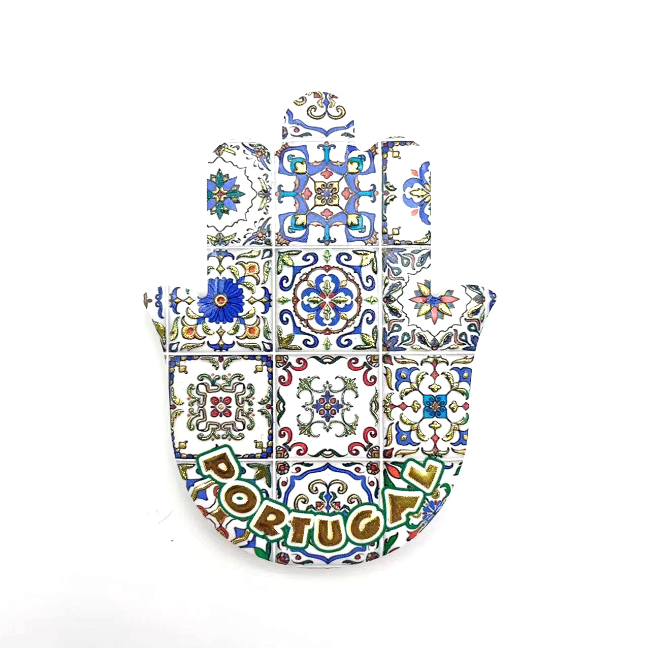 Nueva fábrica de cerámica 3D serie Mano de Buda con impresión clara de lirio y sensación cóncava adhesivo magnético para refrigerador