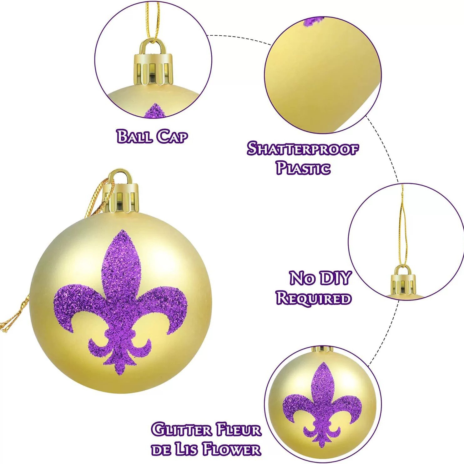 Nuevo carnaval bola decorativa de plástico imagen de brillo pintado ambiente festivo carnaval bola de Navidad