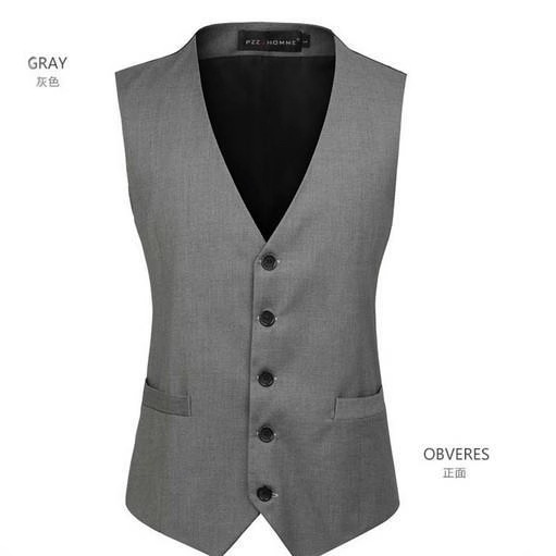 Men's Korean Style Slim Suit Vest Spring and Autumn Thin Mid-Autumn Festival Gentleman Business British Vest Beckham Style Vest