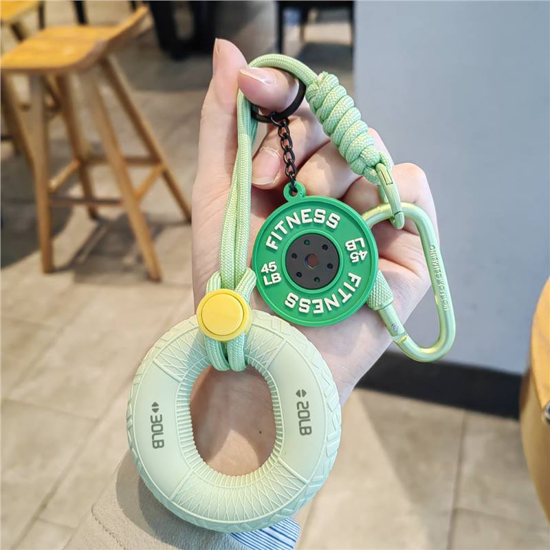 Grip Strength Ring Keychain Creative Stress-Relief Grip Exerciser Fitness Dumbbell Pendant Car Keychain Bag Small Gift Grip Strength Ring Keychain Creative Stress-Relief Grip Exerciser Fitness Dumbbell Pendant Car Keychain Bag Small Gift