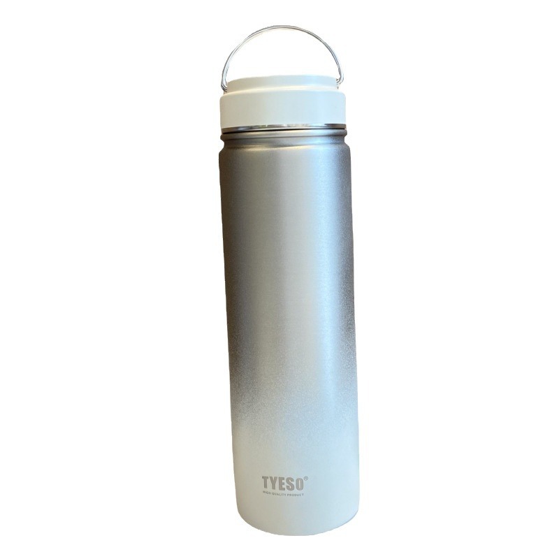 Taishuo Nuevo gradiente de metal natural recta Taza de vacío de acero inoxidable taza valor de la cara de gran capacidad estudiante portátil Taza de agua