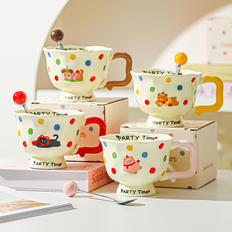 Taza de cerámica de moda creativa Regalo de oficina Taza para el hogar Taza de café Taza de agua Taza de desayuno Feliz cumpleaños