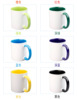 Manufacturer supply the side color coating cup color mouth color, the sublimation cup hot transfer Mark cup