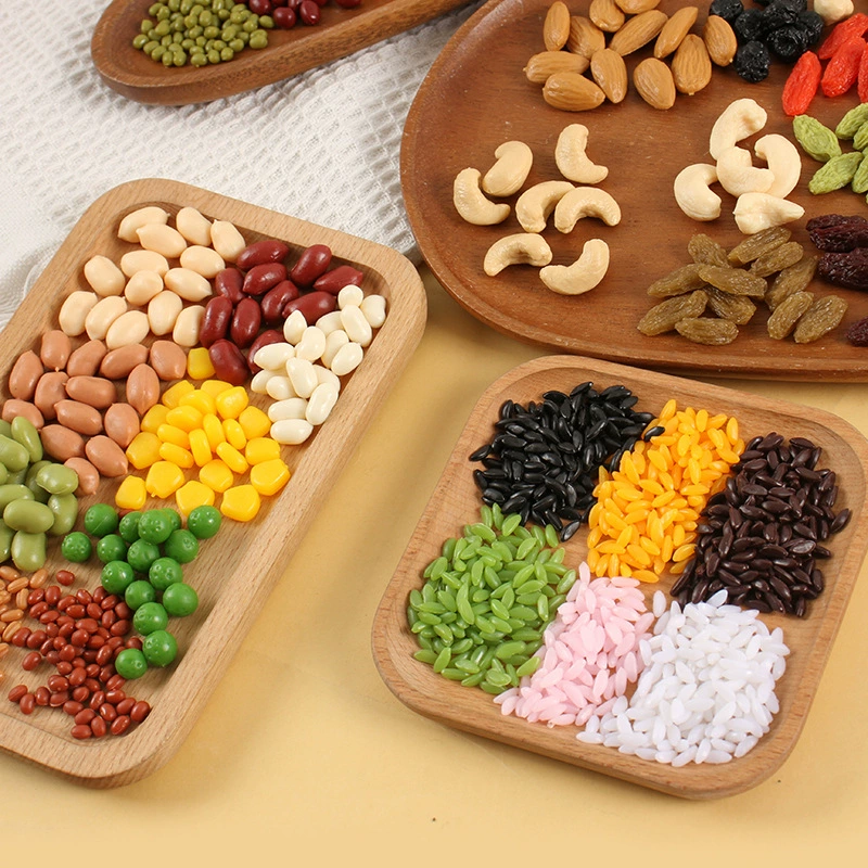 1:1 имитация зерен, 100 г упакованных имитаций еды: красные финики, семена лотоса, кукуруза, рис, арахис и соевые модели.