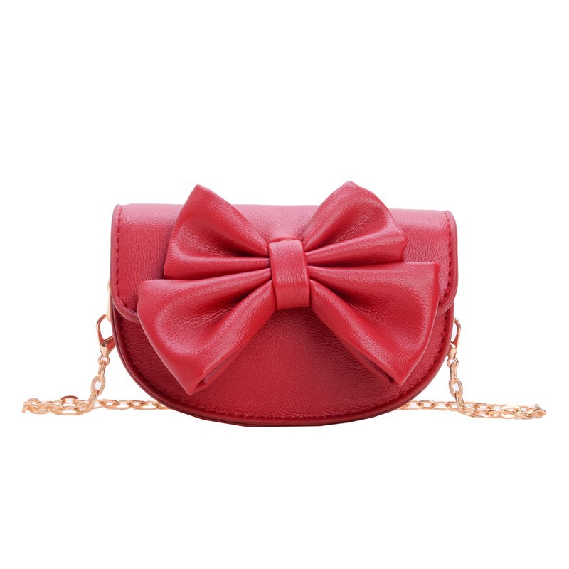 Bolsa de hombro coreana para niñas, estilo extranjero, mini lindas bolsas de arco para niños, 2025 nuevas bolsas de cadenas para niños