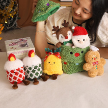 跨境可爱圣诞玩偶圣诞树麋鹿雪人毛绒玩具公仔圣诞节装饰娃娃摆件