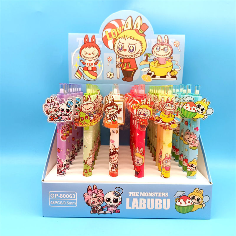 Caza de brujas cartón de dibujos animados K-POP bolígrafo neutro Lumi Zoey imagen de los estudiantes bolígrafo de escritura comercio exterior