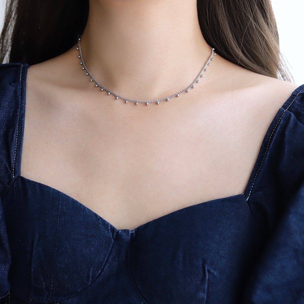 Solid Color Pattern PVD Coated Real Gold Plated 18K Gold Solid Color 304 Stainless Steel Titanium Steel Retro Waterproof Non Tarnish 304 Stainless Steel Necklace