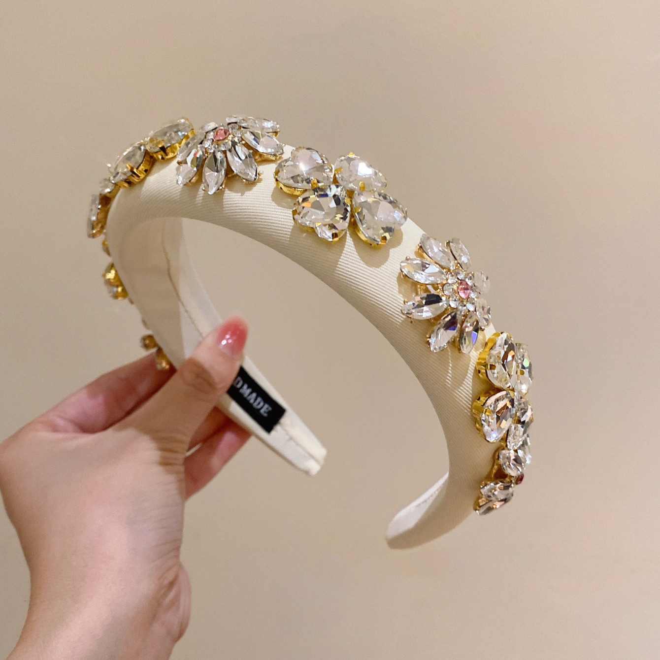 150g Weight Hair Band Hair Accessories Type 1 Piece Quantity Holiday, Date Occasion Rhinestone Material Flower Pattern Women's Gender Women's Lady Flower Rhinestone Hair Band 无
