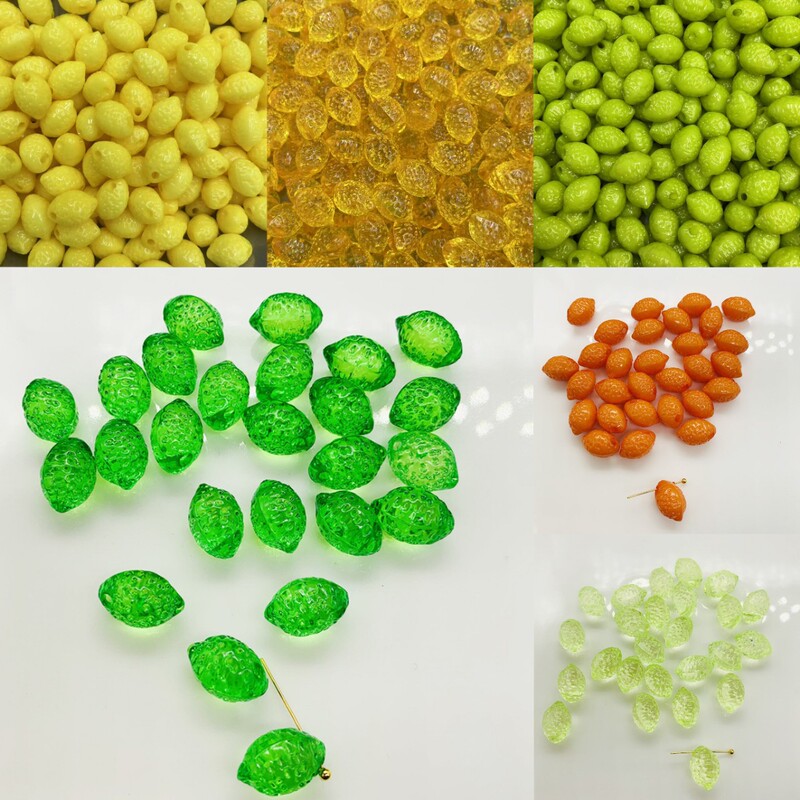 Acrylic Paint Lemon Beads DIY Handmade Jewelry Materials Mobile Phone Chain Keychain Transparent Bead Accessories Wholesale Acrylic Paint Lemon Beads DIY Handmade Jewelry Materials Mobile Phone Chain Keychain Transparent Bead Accessories Wholesale