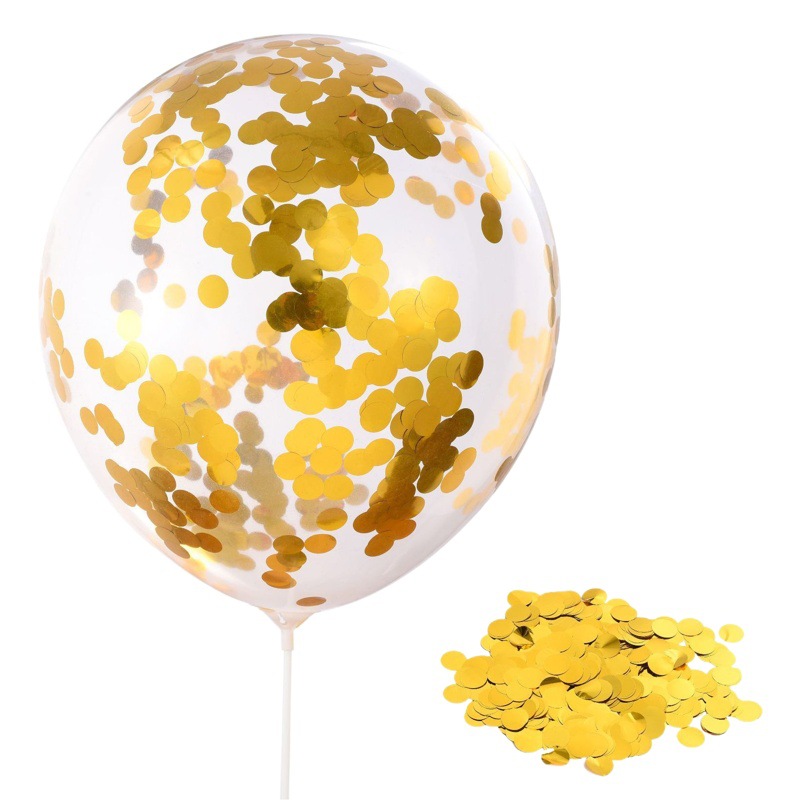 Globo al por mayor 12 pulgadas colorido papel de aluminio confeti globo de lentejuelas decoración de la boda