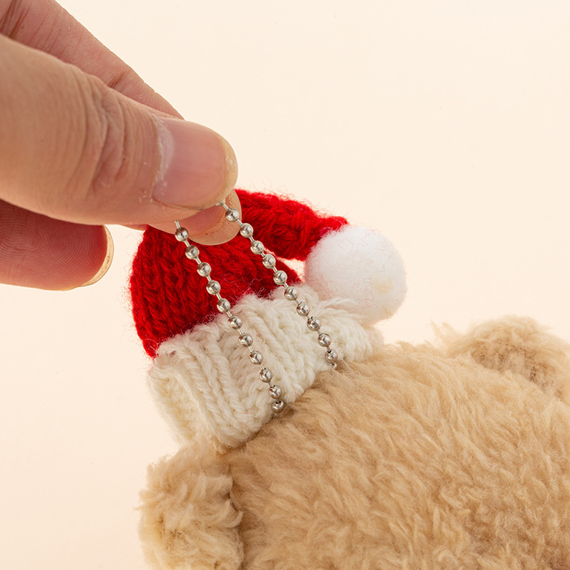Valentine's Day cute scarf little brown bear teddy bear DIY clothing gift floral Christmas tree hand accessories pendant_voghion.com