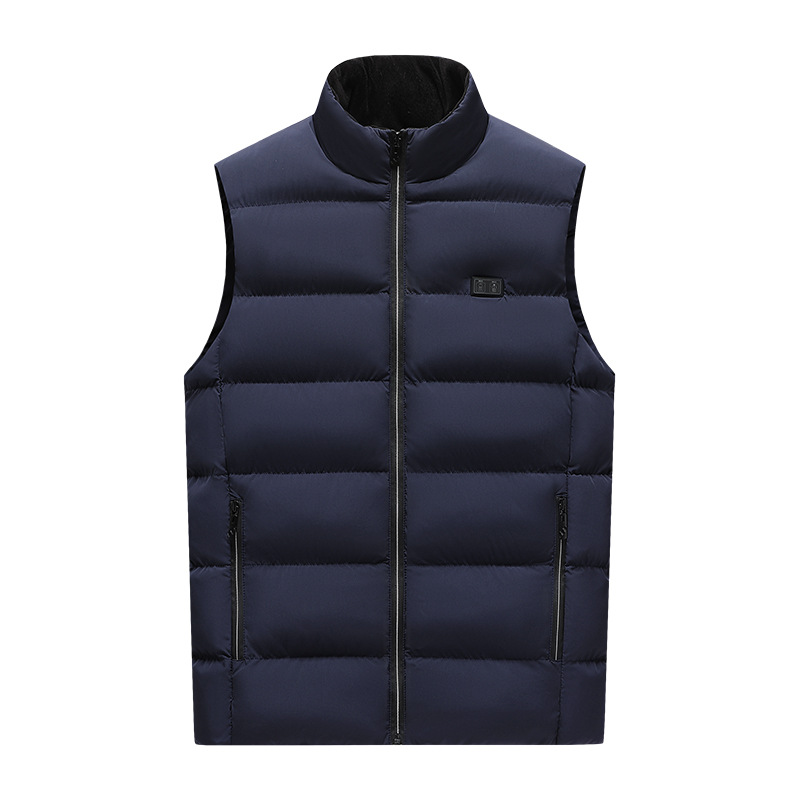 Men's Clothing vest four speed multi zone heating men's stand up collar electric heating cotton vest intelligent constant temperature heating warm_voghion.com