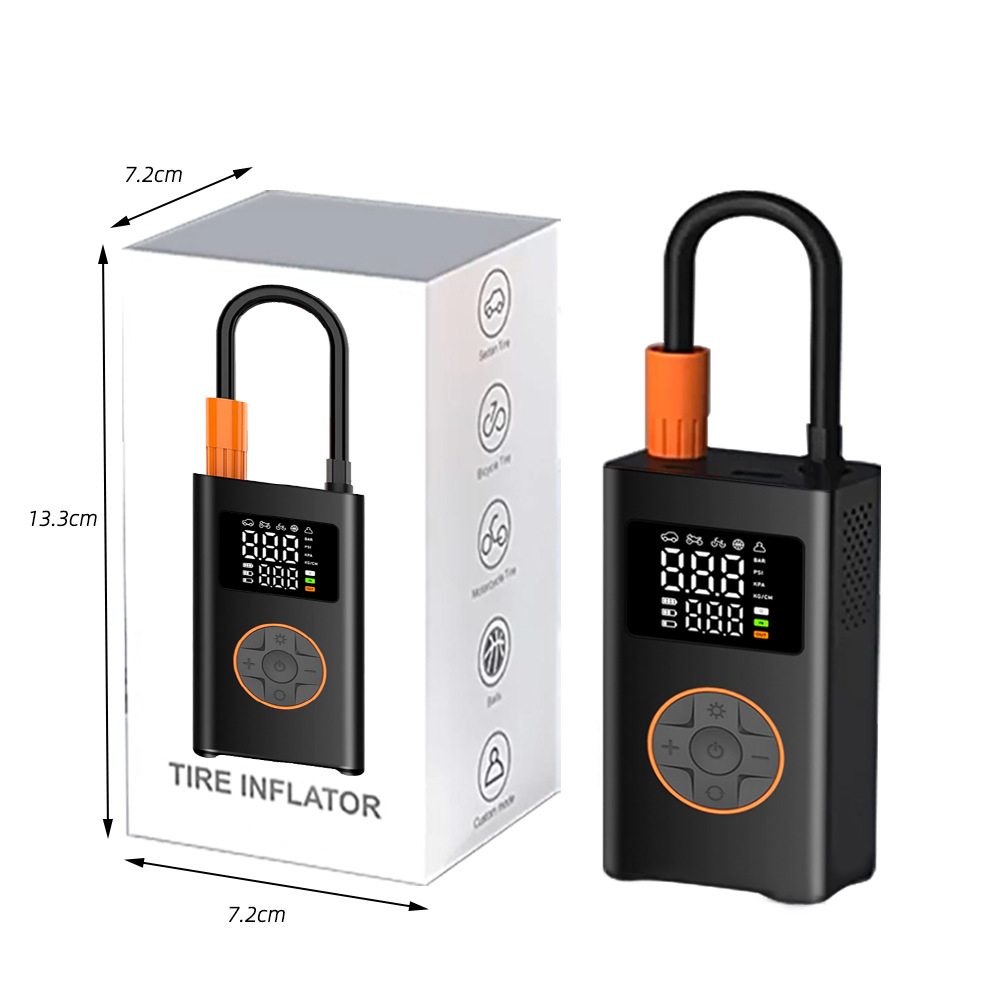 Bomba de aire portátil para coche con pantalla digital de doble pantalla, bomba eléctrica para inflar botes, bomba de neumáticos eléctrica de mano con carga inalámbrica