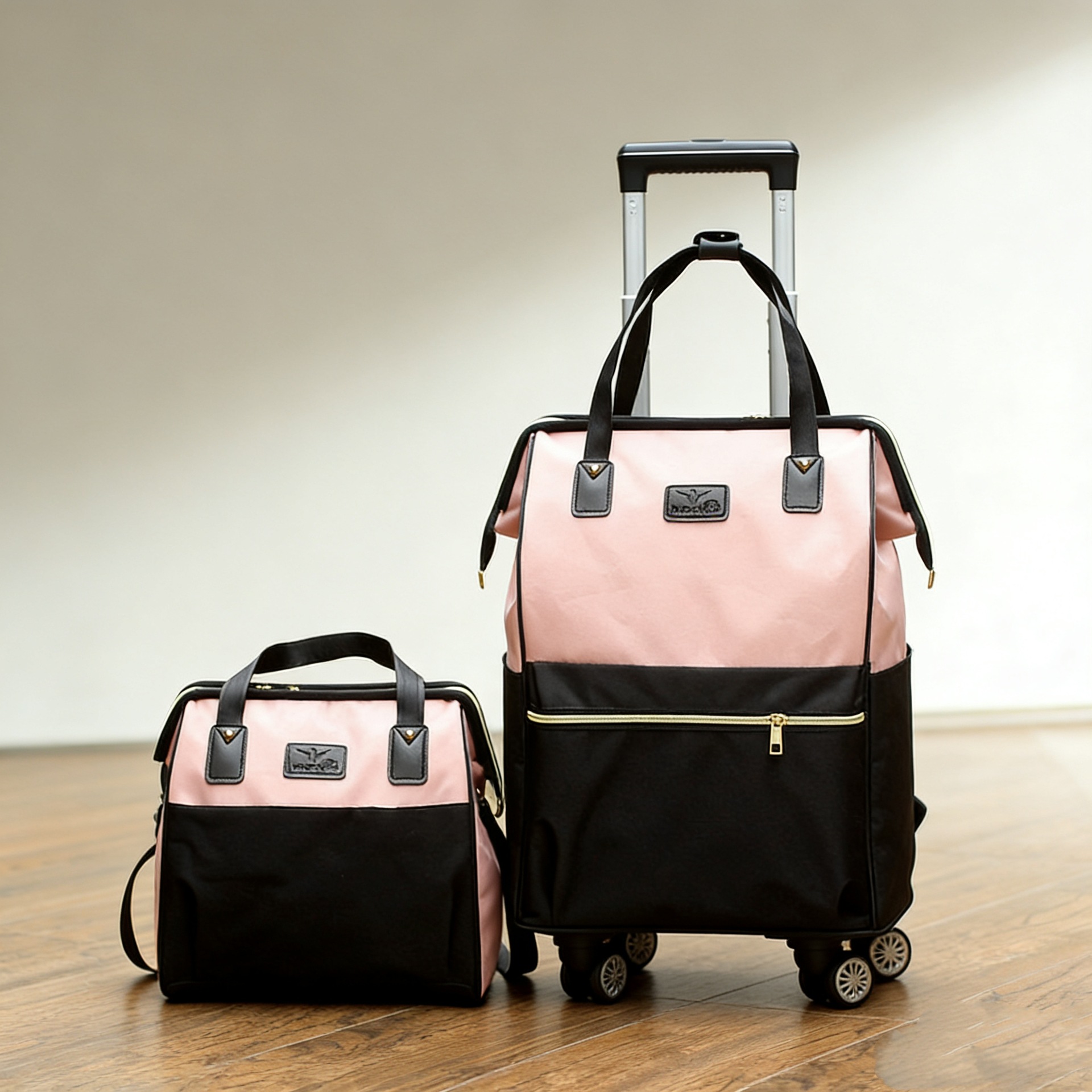Trolley Travel Bag for Women, Large Capacity, Portable Short-Distance Travel Bag, Mother-Daughter Bag, Waterproof Carry-On Luggage for Business Trips and Students