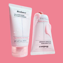 跨境韩国biodance mask胶原蛋白面膜泡沫洁面乳二和一清洁洗面奶