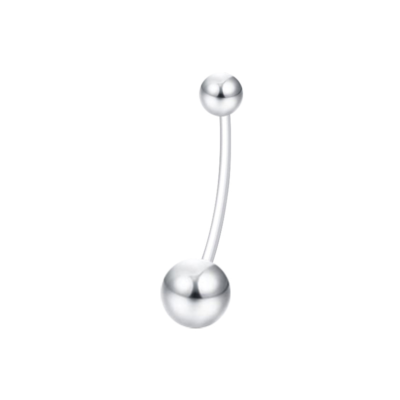 Piercing de nombril de grossesse avec sequins acryliques et tige uv_voghion.com