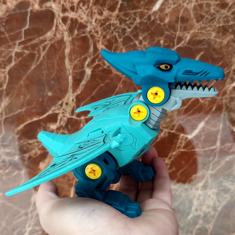 Разборка яиц динозавров Птерозавр динозавр игрушка мальчик ребенок сверкающие яйца DIY собрать строительные блоки тиранозавра-развивающие игрушки