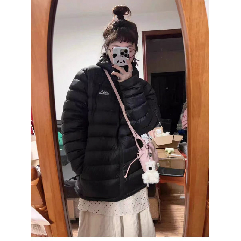2025新款韩版修身排骨羽绒棉服女冬季轻薄情侣棉衣保暖连帽外套女|undefined