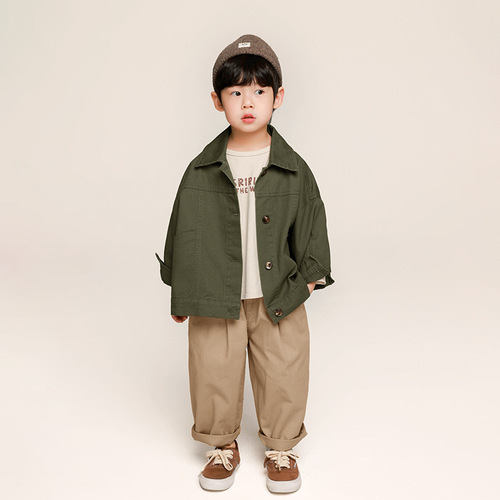 Chuangguo Children's Apparel Boys' Autumn Outerwear New Children's Spring and Autumn Top Long Sleeve Middle and Small Children Korean Style Loose Jacket