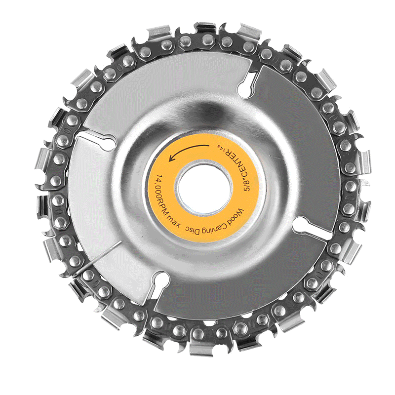 100 amoladora angular hoja de sierra de cadena pieza de corte mesa de té hoja de tallado carpintería 125MM Placa de cadena ranurada hoja de sierra circular