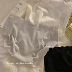 "舒適無法被定義"【蜜桃臀】日系冰絲內褲少女中腰透氣包臀三角褲