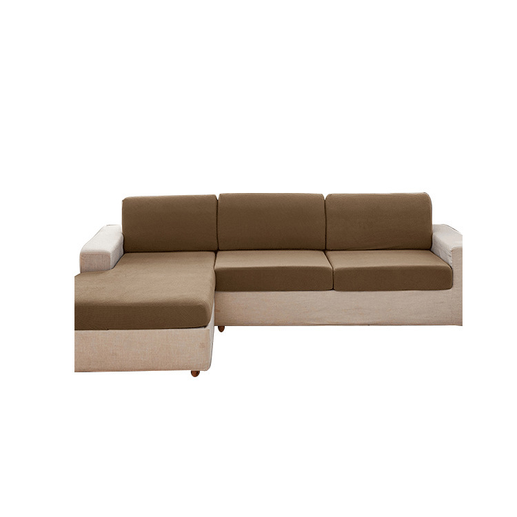 Funda de cojín de sofá de forro polar elástico de color sólido para venta al por mayor transfronteriza, funda universal para sofá con diseño de grano de maíz.