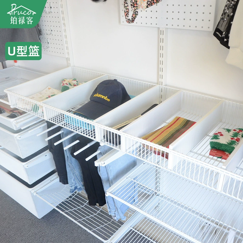 Металлическая гардеробная-U-образная корзина для хранения-с тремя перегородками производители оптом